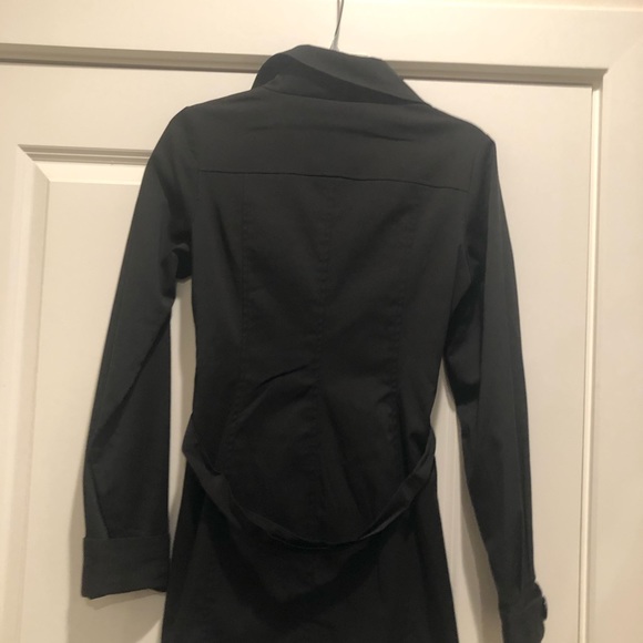 VERTIGO BLACK TRENCH COAT NWOT Size -XS. Great Coat - Picture 8 of 13
